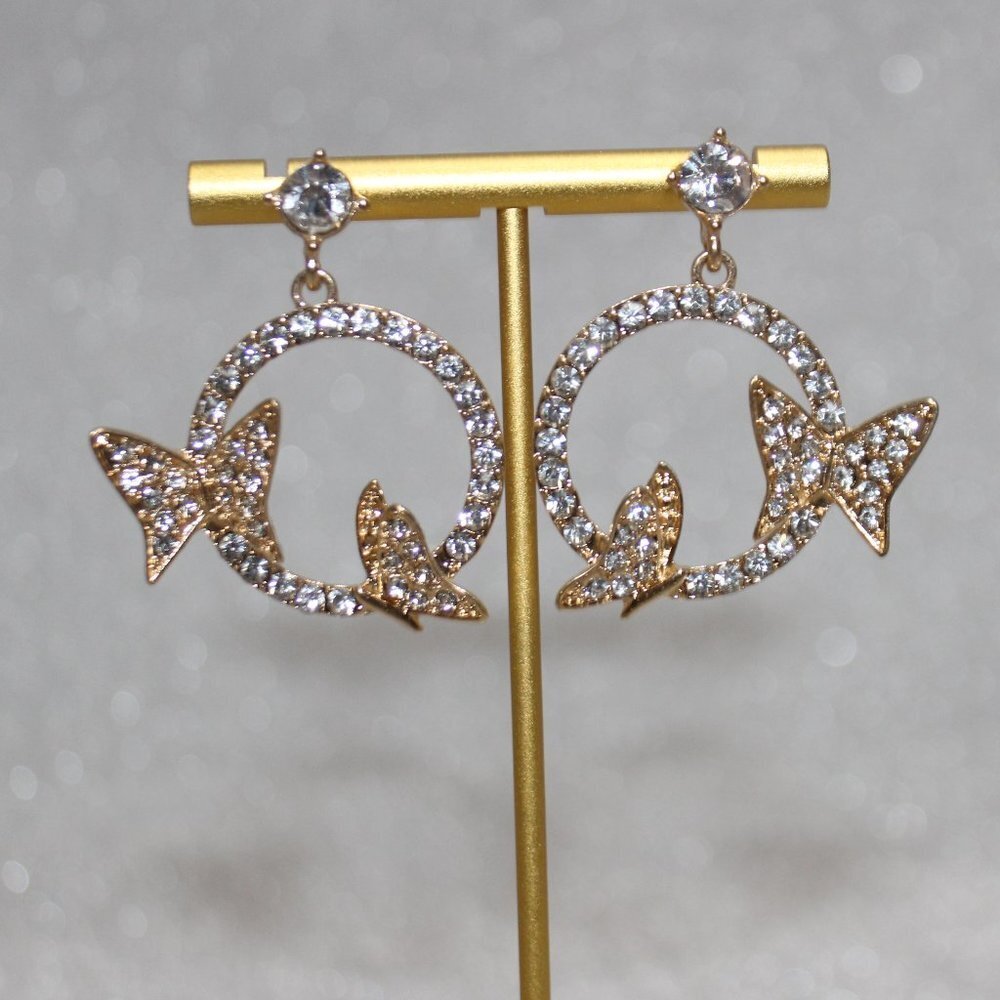 NWT Butterfly Loop Earrings - Picture 5 of 9